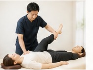 ストレッチ施術の様子